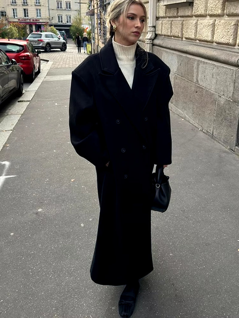 Oversized Double-Breasted Jas | Dames Jas met Luxe Snit en Tijdloze Uitstraling