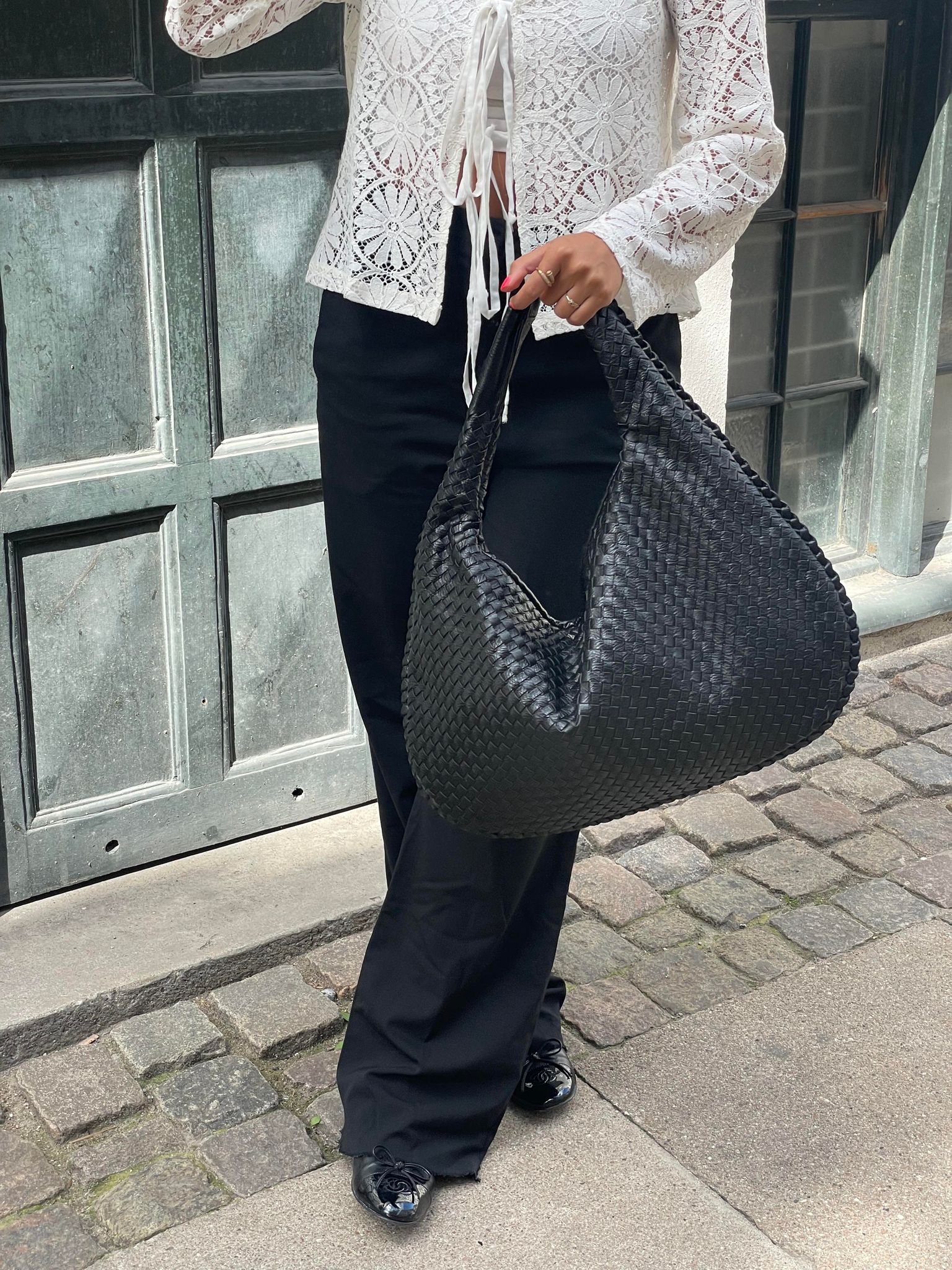NOLA Everyday Bag | Trendy gevlochten Dames Tas van Vegan Leer met Ruime Indeling