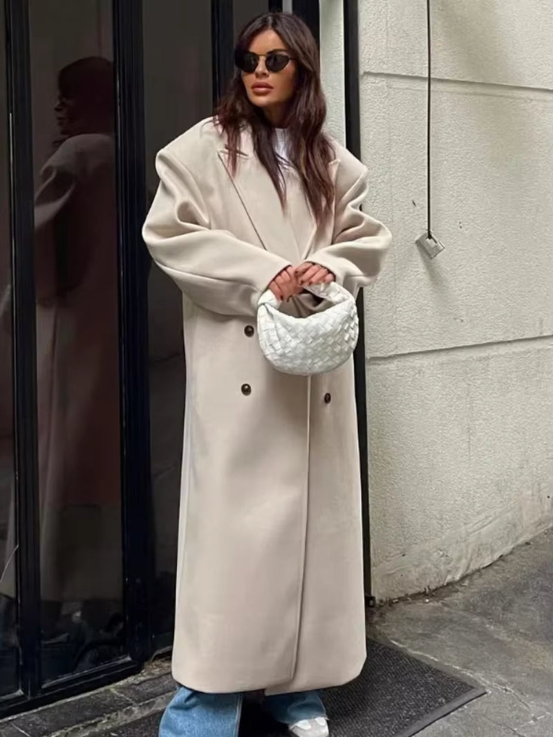 Oversized Double-Breasted Jas | Dames Jas met Luxe Snit en Tijdloze Uitstraling