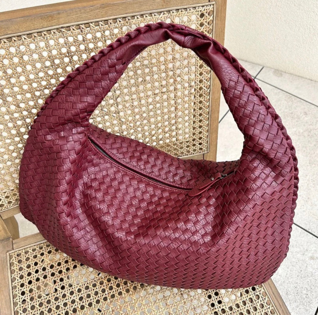 NOLA Everyday Bag | Trendy gevlochten Dames Tas van Vegan Leer met Ruime Indeling