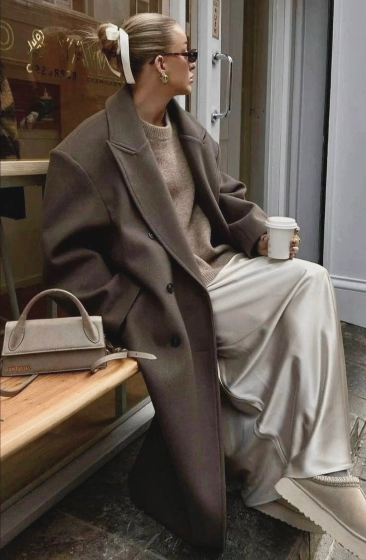 Oversized Double-Breasted Jas | Dames Jas met Luxe Snit en Tijdloze Uitstraling