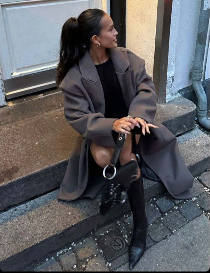 Oversized Double-Breasted Jas | Dames Jas met Luxe Snit en Tijdloze Uitstraling