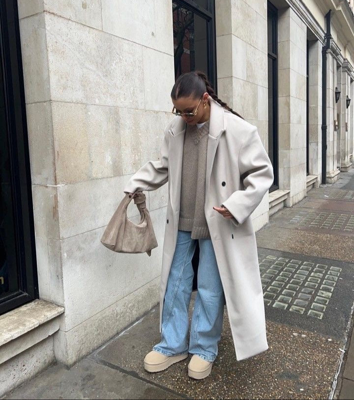 Oversized Double-Breasted Jas | Dames Jas met Luxe Snit en Tijdloze Uitstraling