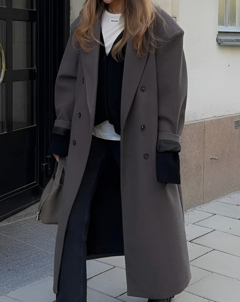 Oversized Double-Breasted Jas | Dames Jas met Luxe Snit en Tijdloze Uitstraling