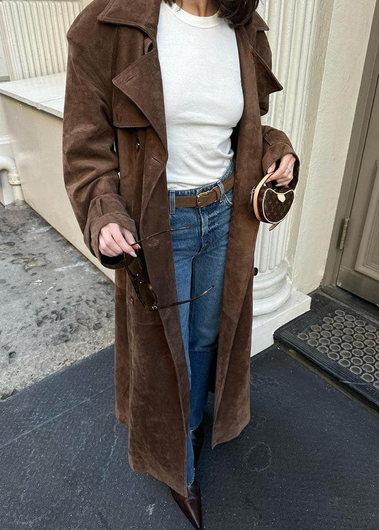 Emma | Suède Trenchcoat