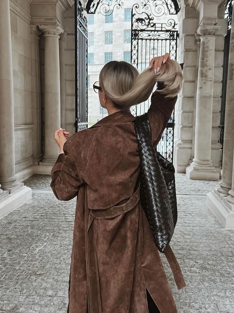 Emma | Suède Trenchcoat