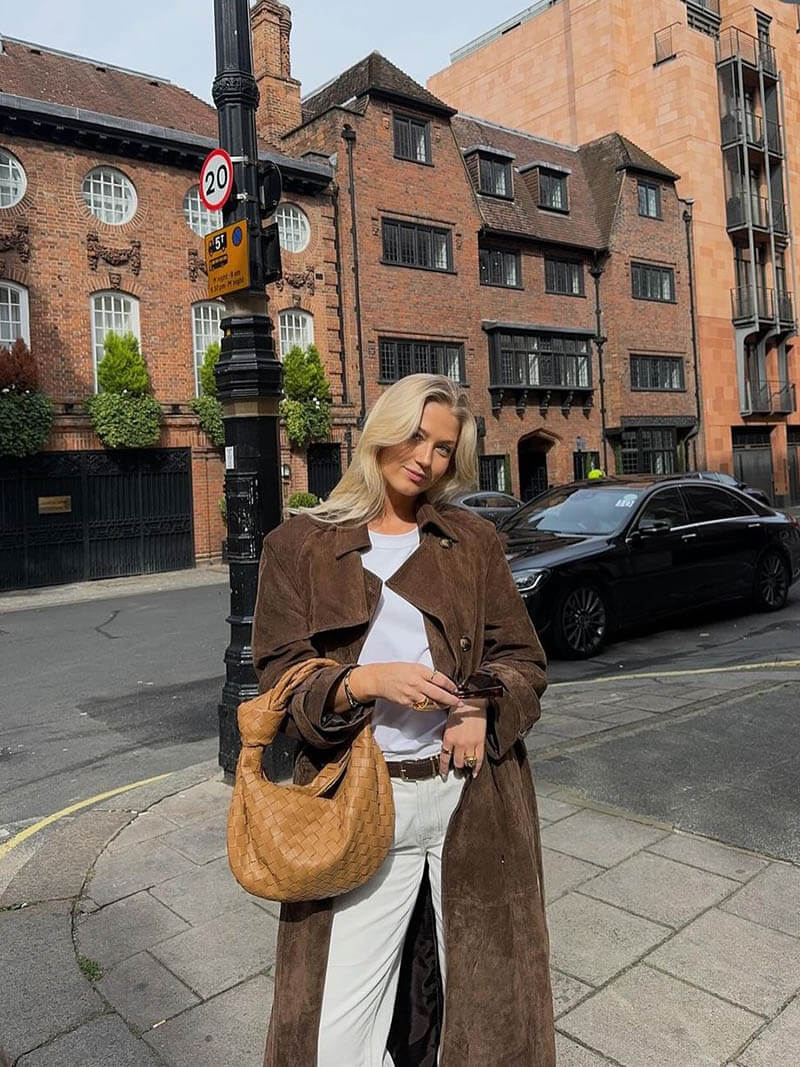 Emma | Suède Trenchcoat